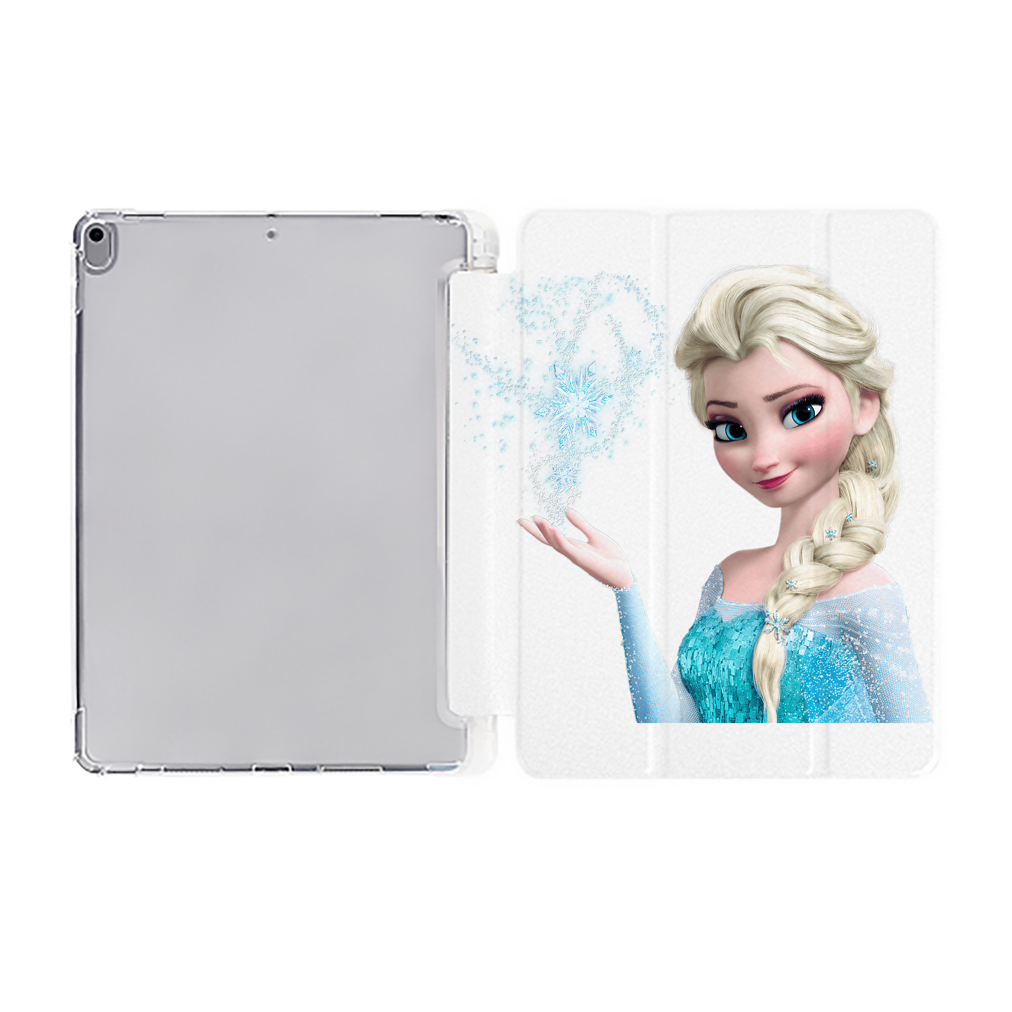 （画像用） アナと雪の女王 アンナ エルサ Frozen Anna Elsa IPad ケース ペン収納付き 三つ折りスタンド PUレザー×シリコン 対応機種9.5/10.5/10.9インチ